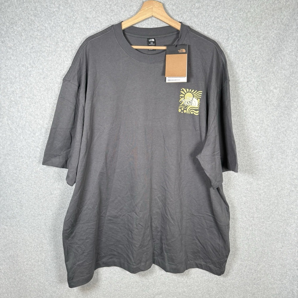 The north face unisex sun oversized graphic t shirt large gray